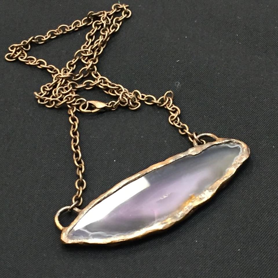Agate / Copper necklace